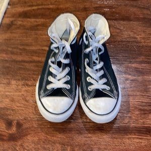 Converse All Star High Top size 2 black in color. EUC